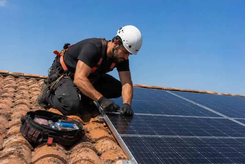 Maintenance et monitoring de panneaux solaires à Bournazel